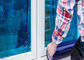 Selbstklebendes blaues PET schützender Film für Fenster-Glas-vorübergehenden Schutz