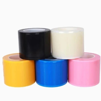 Ein guter Preis. Blauer PET schützender Film-zahnmedizinischer Barrierefolie-schützender selbstklebender Film transparentes perforiertes PET Farbpet für Metall Online