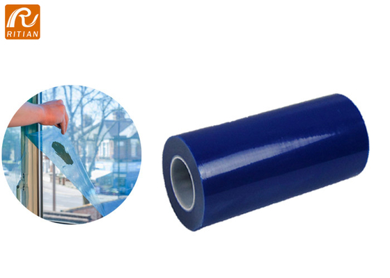 Ein guter Preis. Entfernbare Blaue Oberflächenglasfensterschutzfolie aus Polyethylen Fenstermaskenfolie 50cm/60cm/100cm*200m Logodruck verfügbar Online