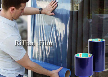 Ein guter Preis. Selbstklebendes blaues PET schützender Film für Fenster-Glas-vorübergehenden Schutz Online